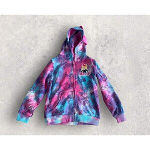 JO JO SIWA Girls Tie Dye Bow Hoodie Sweatshirt Size Large (10/12)